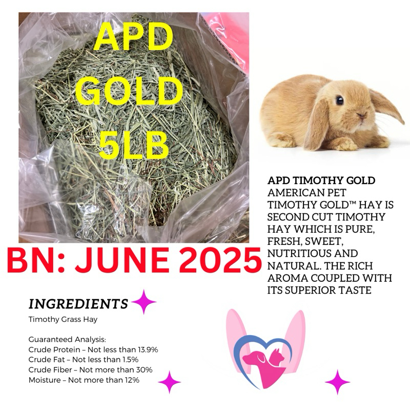 APD American Pet Diner Timothy Gold™ Hay 5lb (2.26kg) | Shopee Singapore