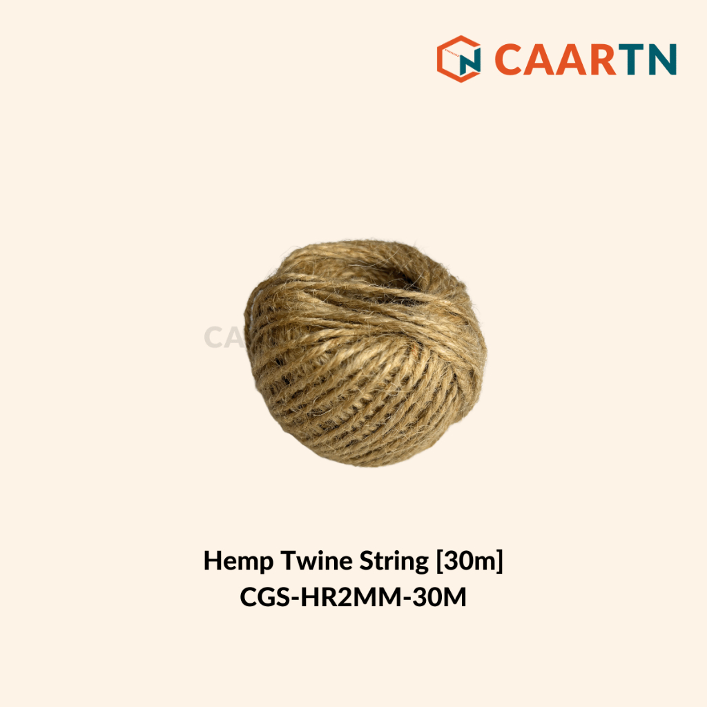 2mm x 100m Natural Brown Hemp Twine String Red White Stripe Twine