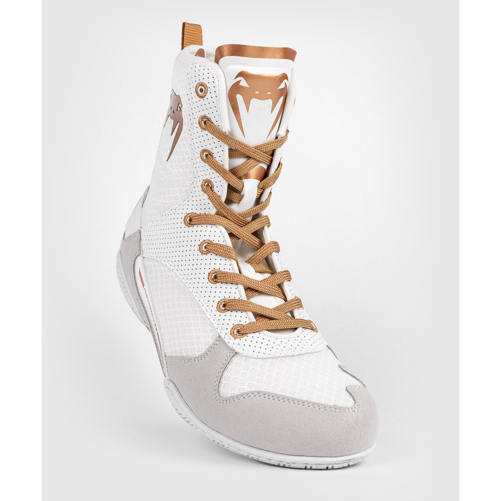 White and gold boxing on sale shoes