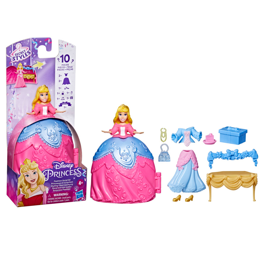 Disney Princess Secret Styles Fashion Surprise Aurora, Mini Doll ...