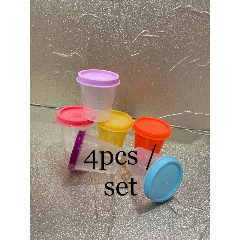 ready stock - 4pcs/set tupperware mini midgets 60ml ( asst color ...