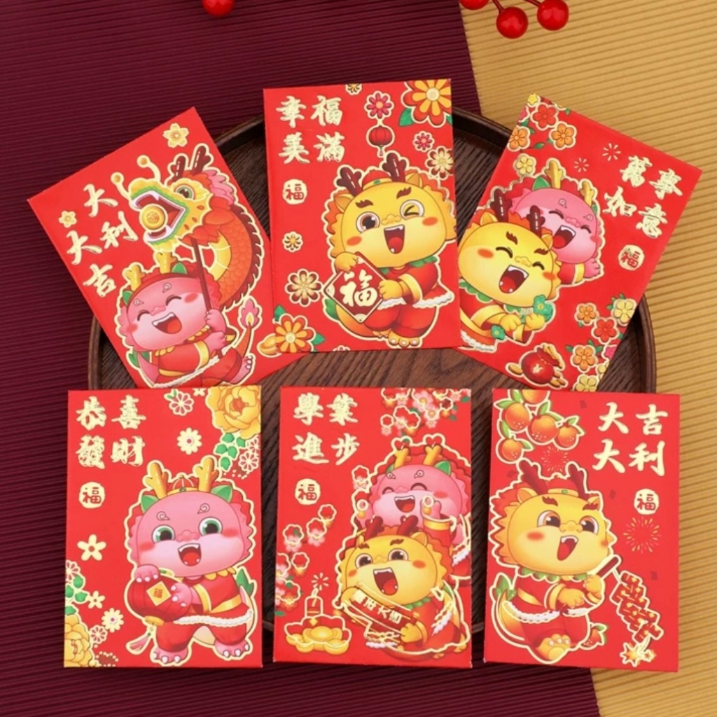 [6 PCS/PACK] 2025 Chinese New Year CNY Red Packets Angpao Angbao Ang ...