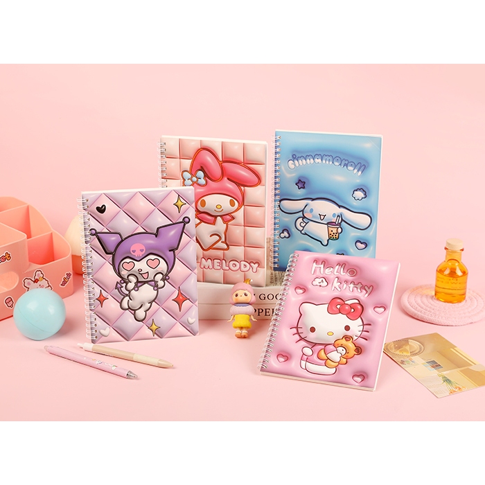 March Cute Notebook A5 Lined Notebook 3D Effect on Cover Page | Shopee ...