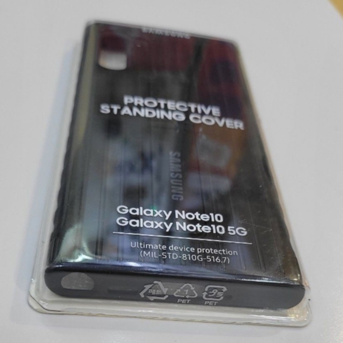 Galaxy Note 10 Protective Back Standing Cover | Black Kickstand Case ...