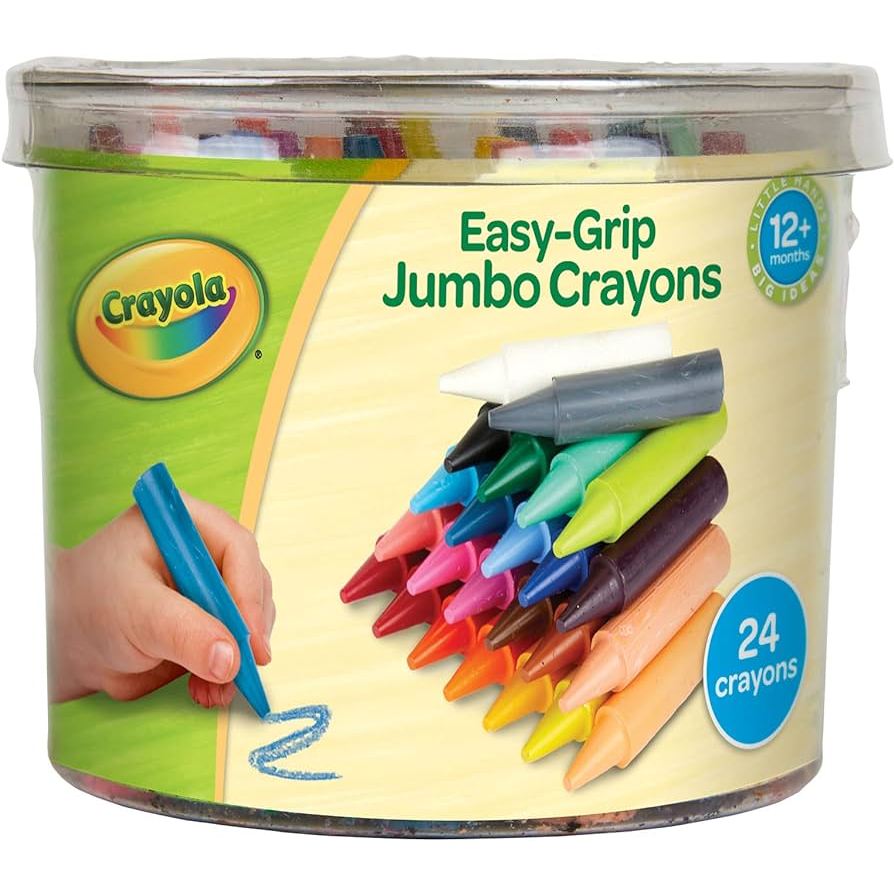 Crayola 811481 EasyGrip Jumbo Crayons 24 Count Suitable for Toddlers