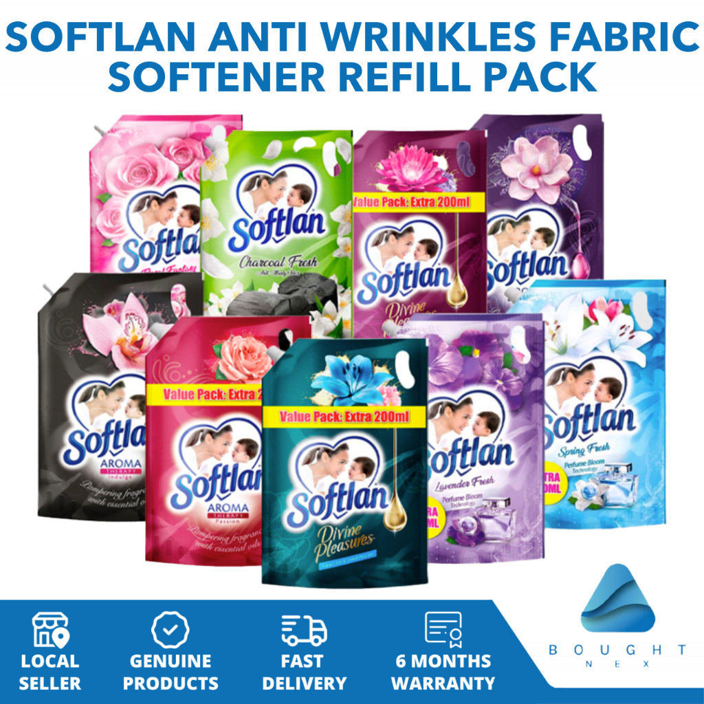 Softlan Anti Wrinkles Fabric Softener Refill LongLasting Fragrance 1