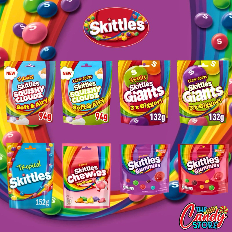 SKITTLES all flavours UK 🇬🇧 Vegetarian 94g325g by The Candy