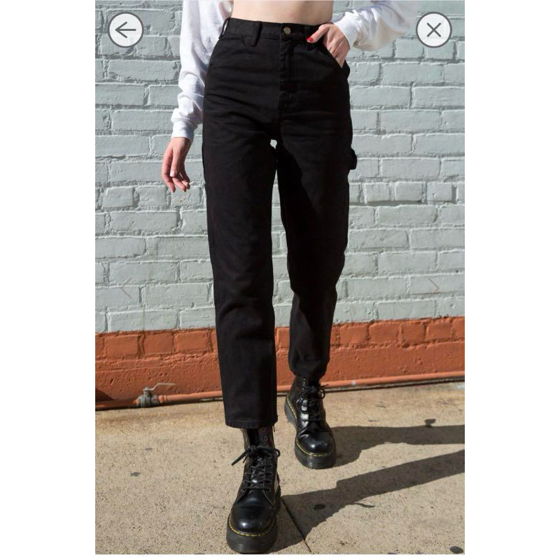 Authentic Brandy Melville Ariana Painter Carpenter Black Cargo Pants