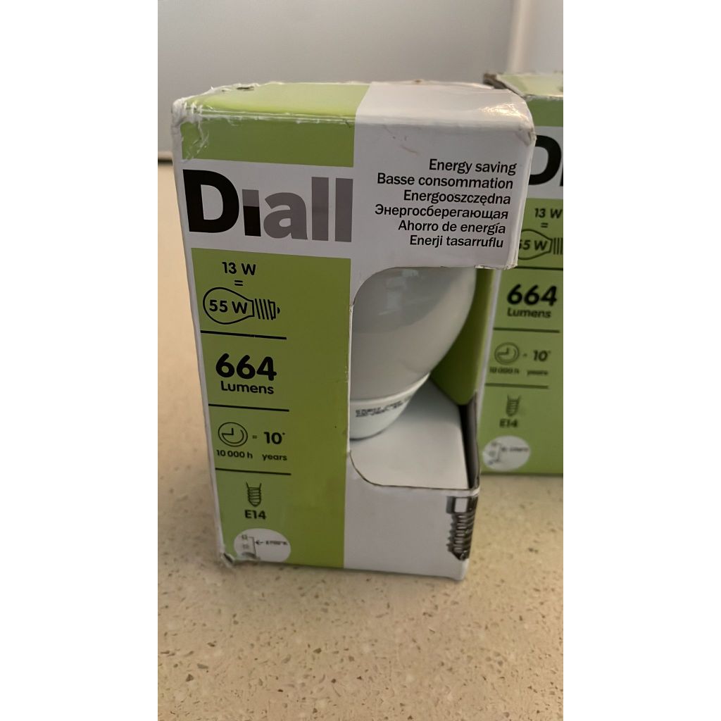 🌟 SG LOCAL STOCK 🌟 2960) DIALL LED BULB G45 E14 13W 500LM DIM, FROSTED, WARM WHITE Shopee