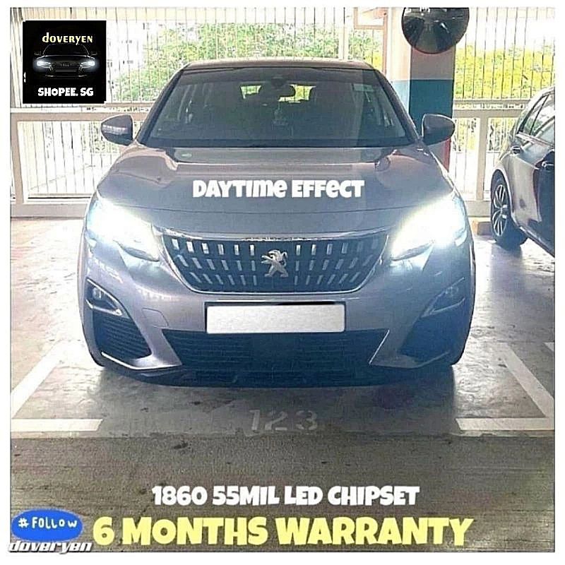 Peugeot 208 508 2008 3008 5008 H7 HB3 H8 H11 6500k White LED