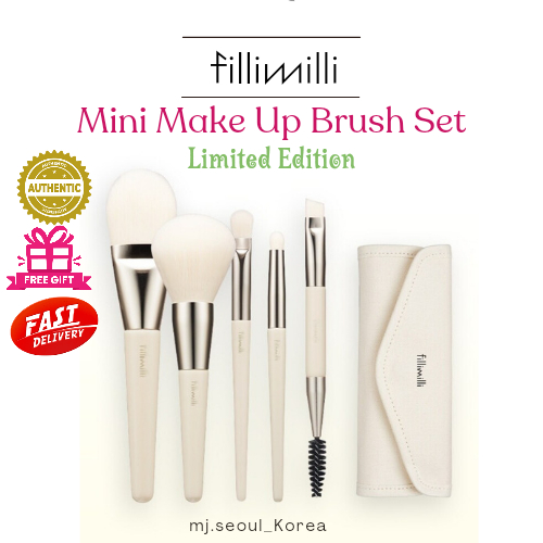 fillimilli Mini Make Up Brush Set (5Brushes+Case) Limited Edition