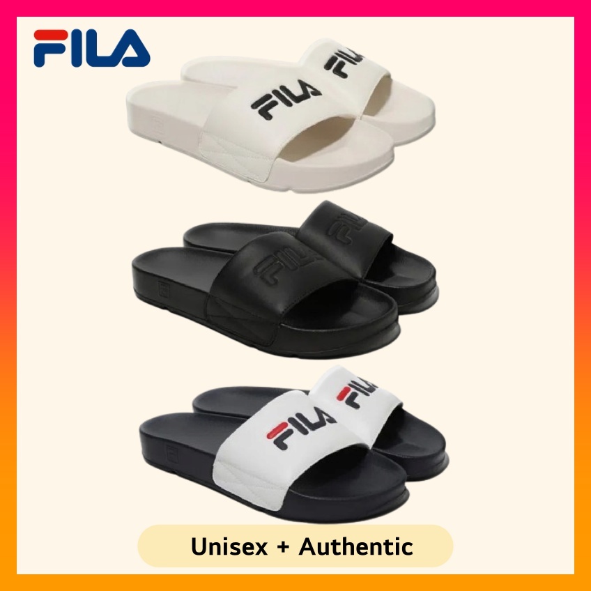  Fila Men's Slide Sandal, Black/White/Red, 8