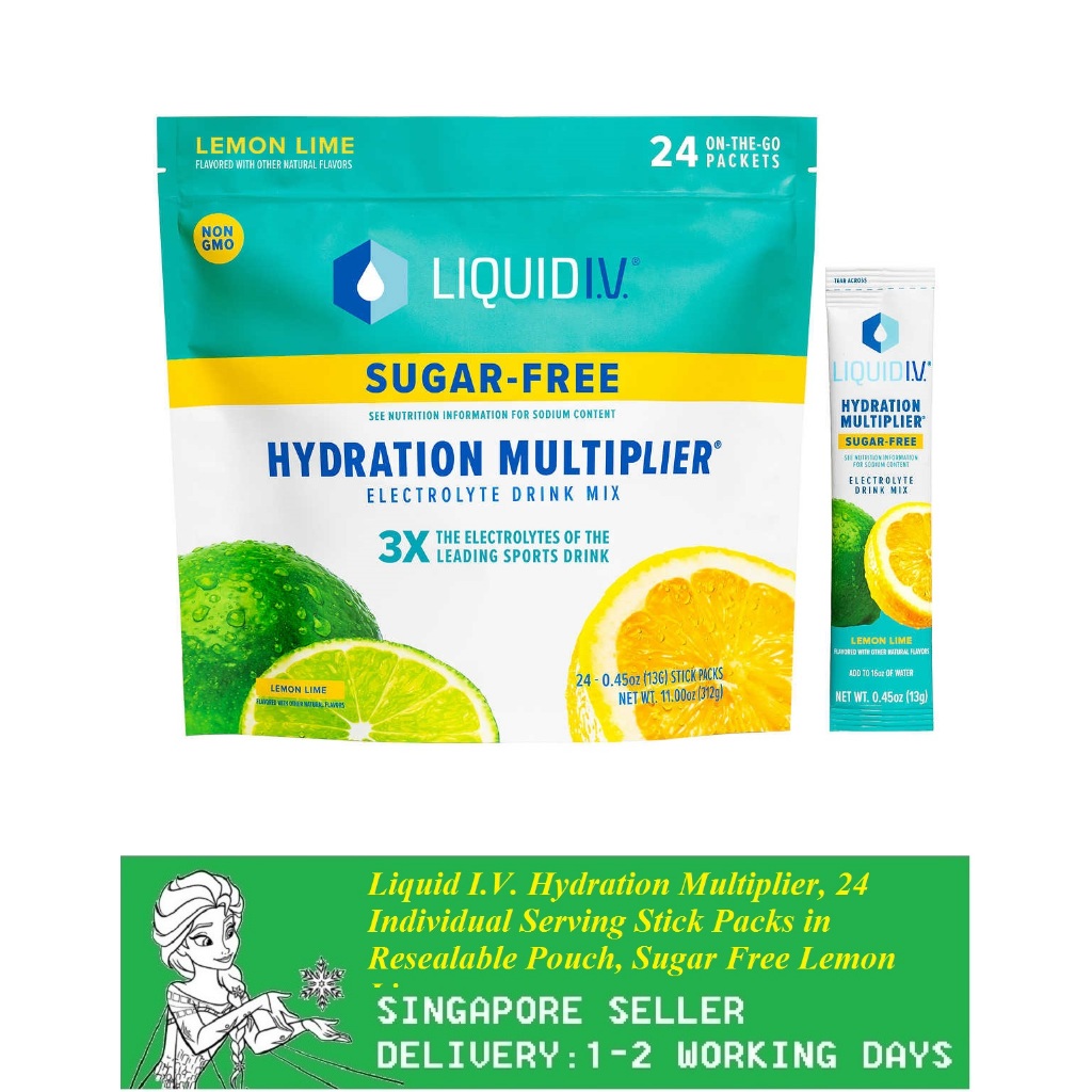 Liquid IV I.V. Hydration Multiplier, 24 Individual Serving Stick Packs