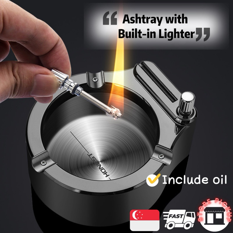 [SG] Ash Tray with Built in Lighter ️ Ashtray Shopee Singapore