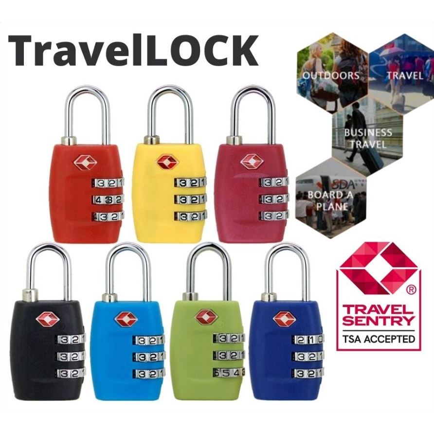 CHEAPEST - TSA Approved Travel Luggage Lock 3 Digit Digits Combination ...