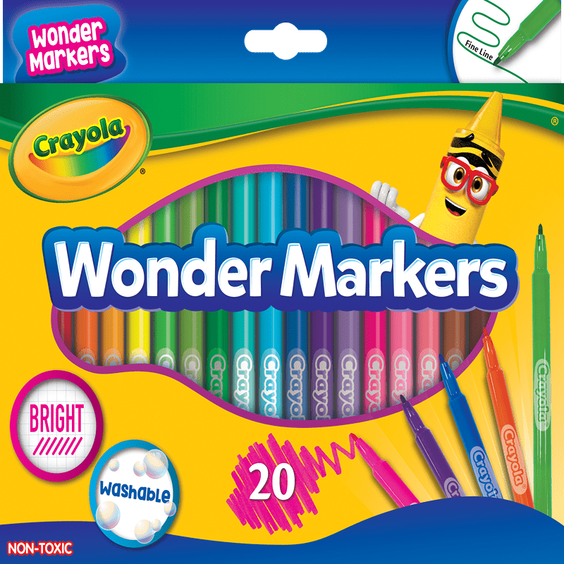 Crayola 580085 Wonder Marker 20 Count Suitable for Kids Age 3+ (Non