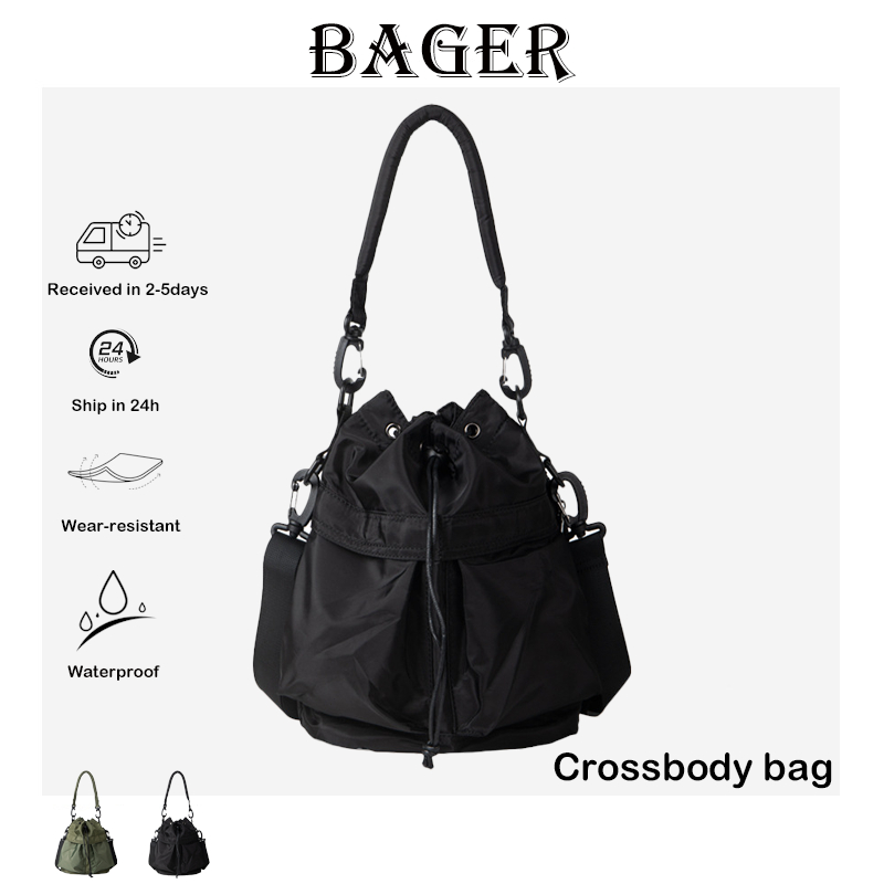 【SG Local】Crossbody bag Women Korean Simple Bags Drawstring Bucket Bag Mini bag for Women