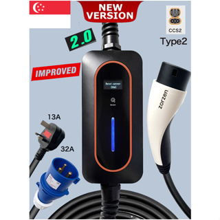 feyree Portable EV Charger Type2 32A 7KW EVSE Wi-Fi APP Control