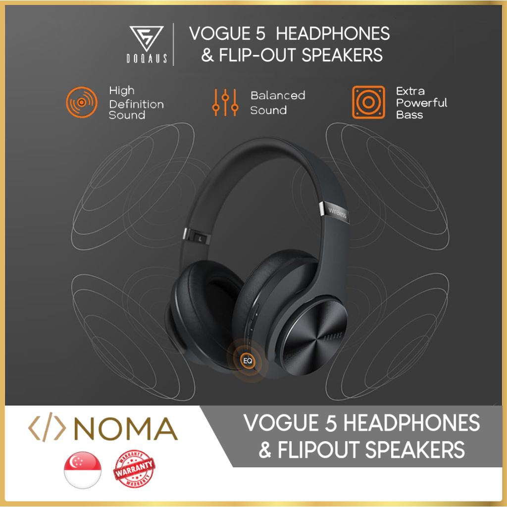 SG Doqaus Vogue 5 2 in 1 Wireless Headphones Twist Out Speakers