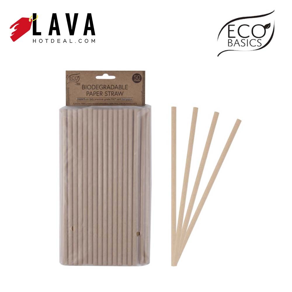 White Magic Eco Basics Biodegradable Paper Straw - 50pcs | BPA-Free ...