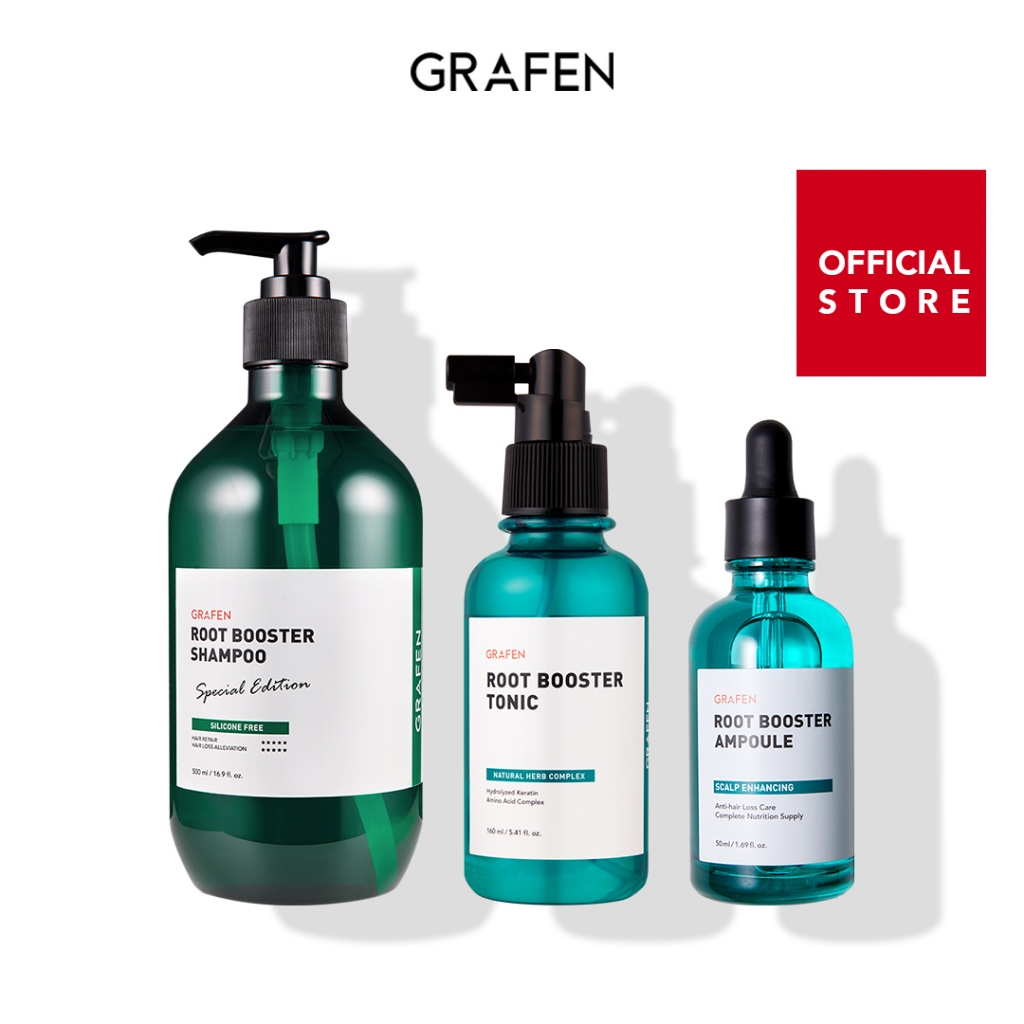 [GRAFEN] Roost Booster Shampoo 500ml + Root Booster Ampoule 50ml + Root ...