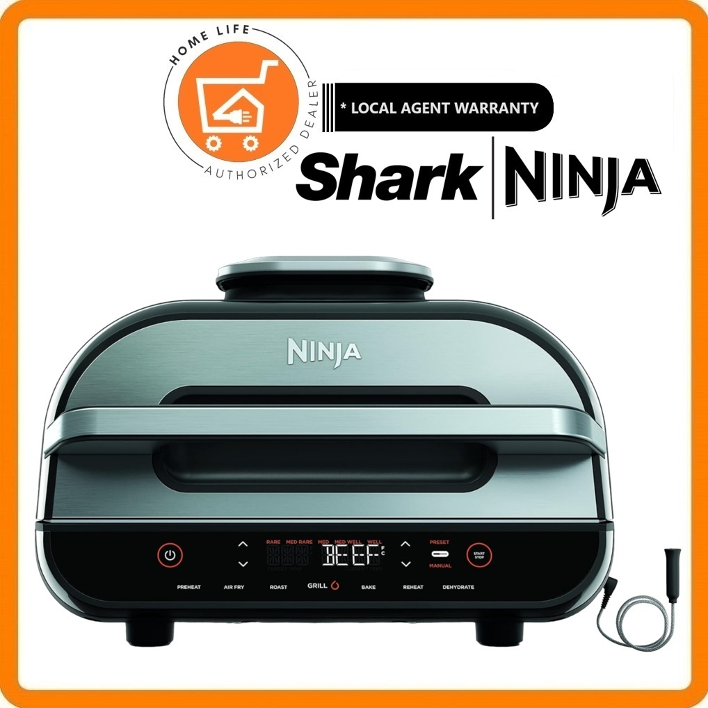 Ninja AG551 Foodi Smart XL Indoor Grill & Air Fryer with Digital Probe ...