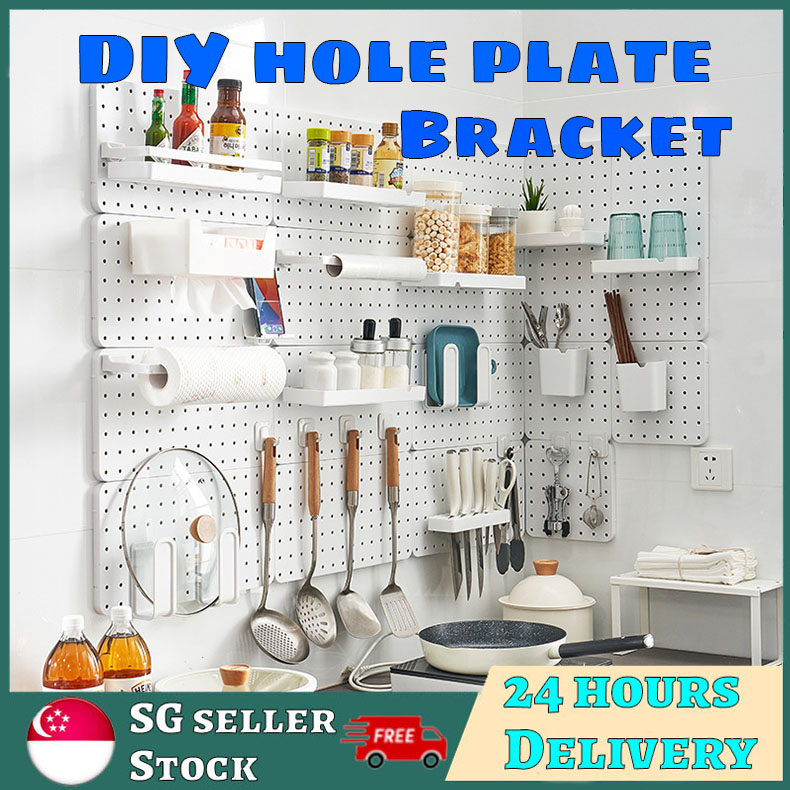 🔥SG Ready Stock🔥 PegBoard Accessories Desk Organizer Wall Shelf Home Decor No Drill Pegboard DIY