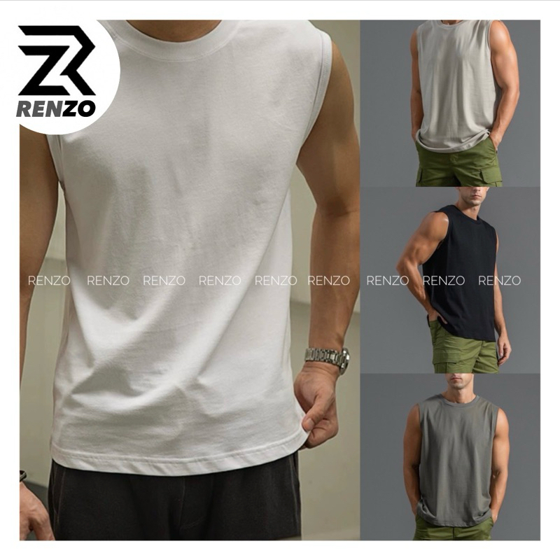 [Local] Premium Cotton Singlet / Plain / Casual / Streetwear / Men