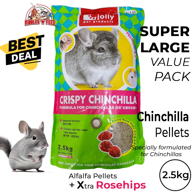 LOCAL SELLER 2.5KG CHEAPEST ALFALFA PELLET HINCHILLA FEED CHINCHILLA PELLETS CHICHILLA FOOD WITH ROSEHIPS Shopee Singapore