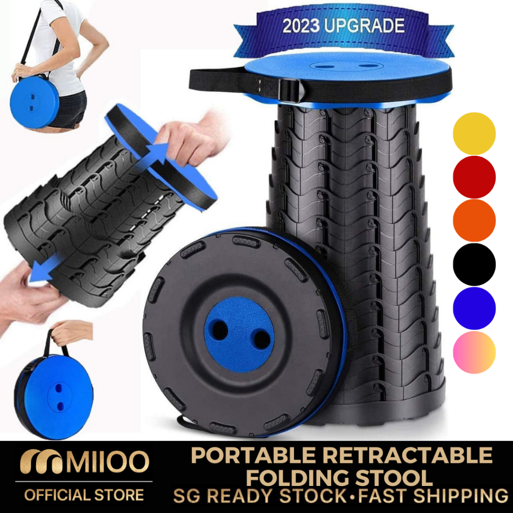 Portable Telescopic Stool Retractable Folding Chair Lightweight Telescoping Foldable Stool Chair For Travel Outdoor. Shopee Singapore