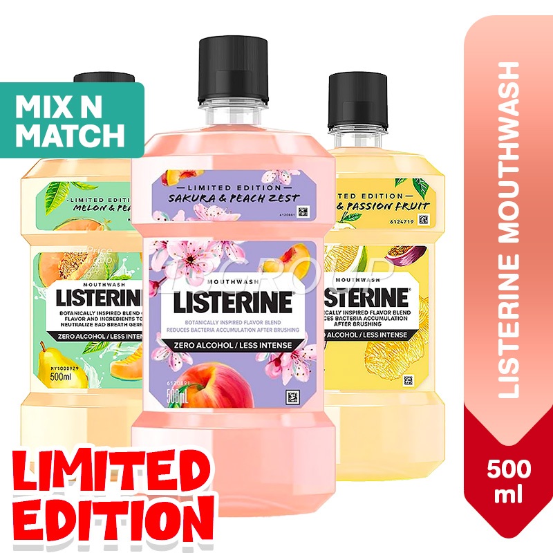Listerine Limited Edition Zero Alcohol Mouthwash Pomelo Passionfruit