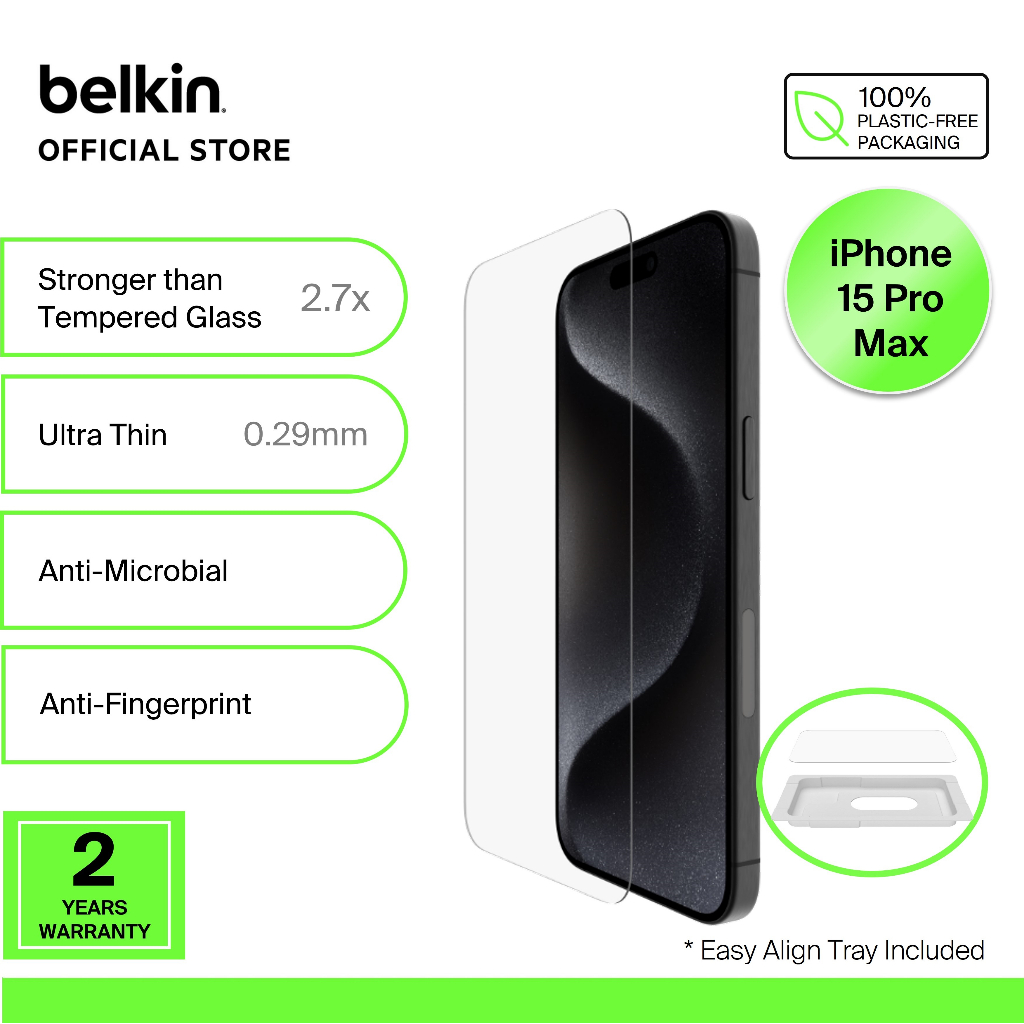 Belkin OVA103/104/131/132/133/134zz ScreenForce UltraGlass 2 Treated Screen Protector for iPhone