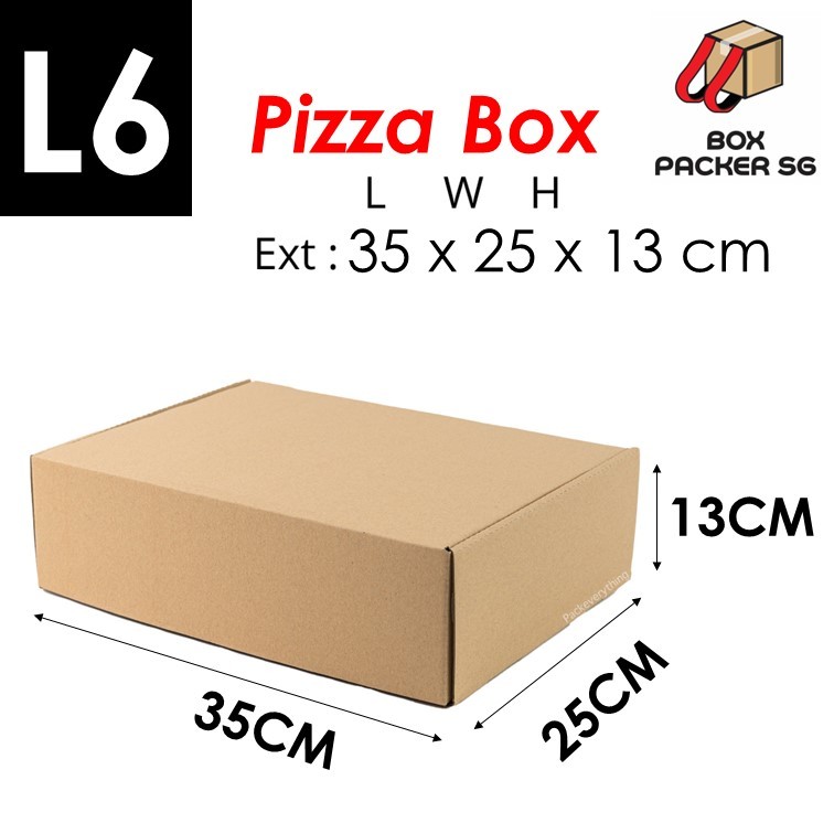 Pizza box-L6-Carton box 35 X 25 X 13CM | Shopee Singapore