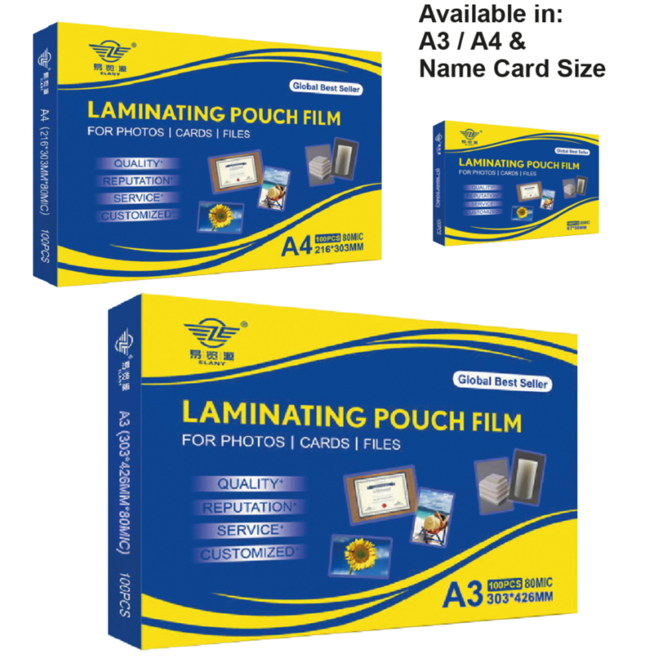 A3/A4/Namecard thick Pouch Laminating film, pocket lamination