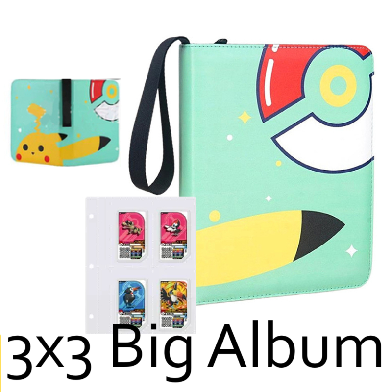 Pokemon Card Album 900 Cards TCG Zip Binder 4 9 Pocket Refillable 2x2  3x3 Sleeves | Holder Folder Book | Shopee Singapore