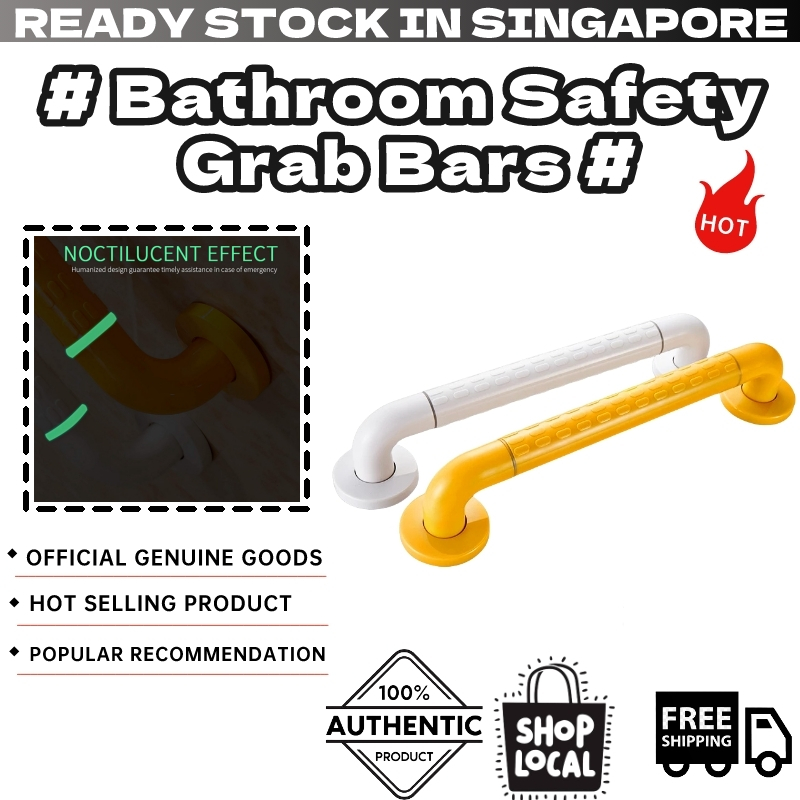 SG STOCK Bathroom Safety Grab Bars (Stainless Steel Core) | Anti Slip ...