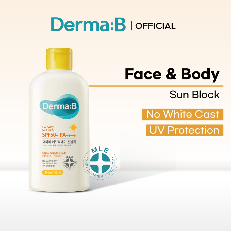 [Derma:B] Everyday Sun Block 200ml SPF50+ PA++++ | Shopee Singapore