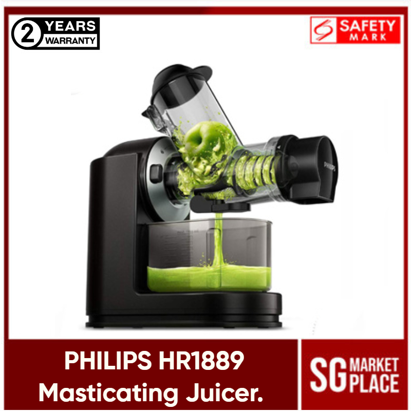 Philips HR1889 Masticating Juicer. Wide Mouth 70mm Feeding Tube. Juice