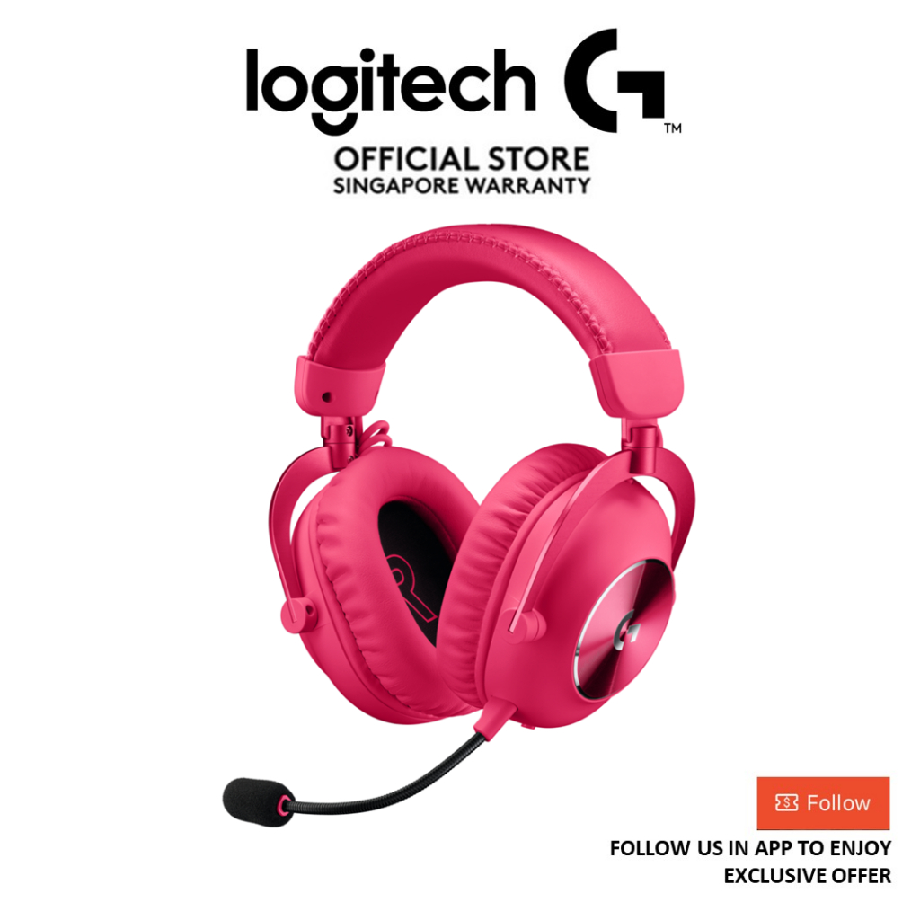 Logitech G Pro X 2 Lightspeed Bluetooth Wireless Gaming Headset 50mm Graphene Driver Blue Voice Microphone 50 hrs Batt Shopee Singapore