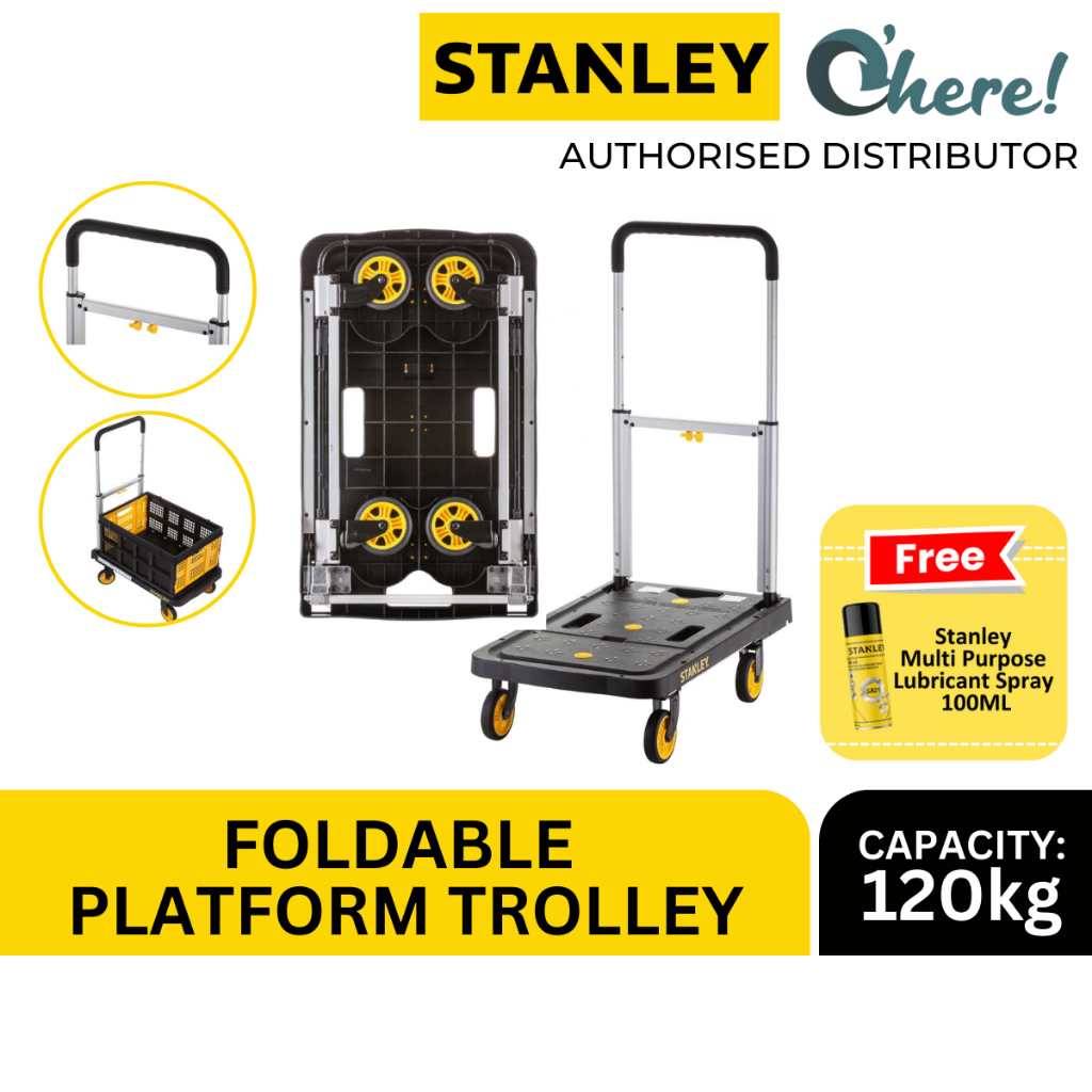 Stanley Trolley Foldable Flatform Truck 120Kg | Shopee Singapore