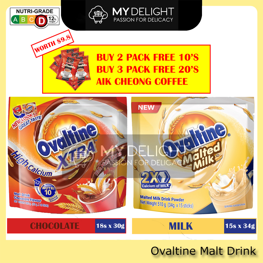 Ovaltine Xtra Malt Chocolate Milk 2X Calcium From Milk 3 In 1 Similar ...