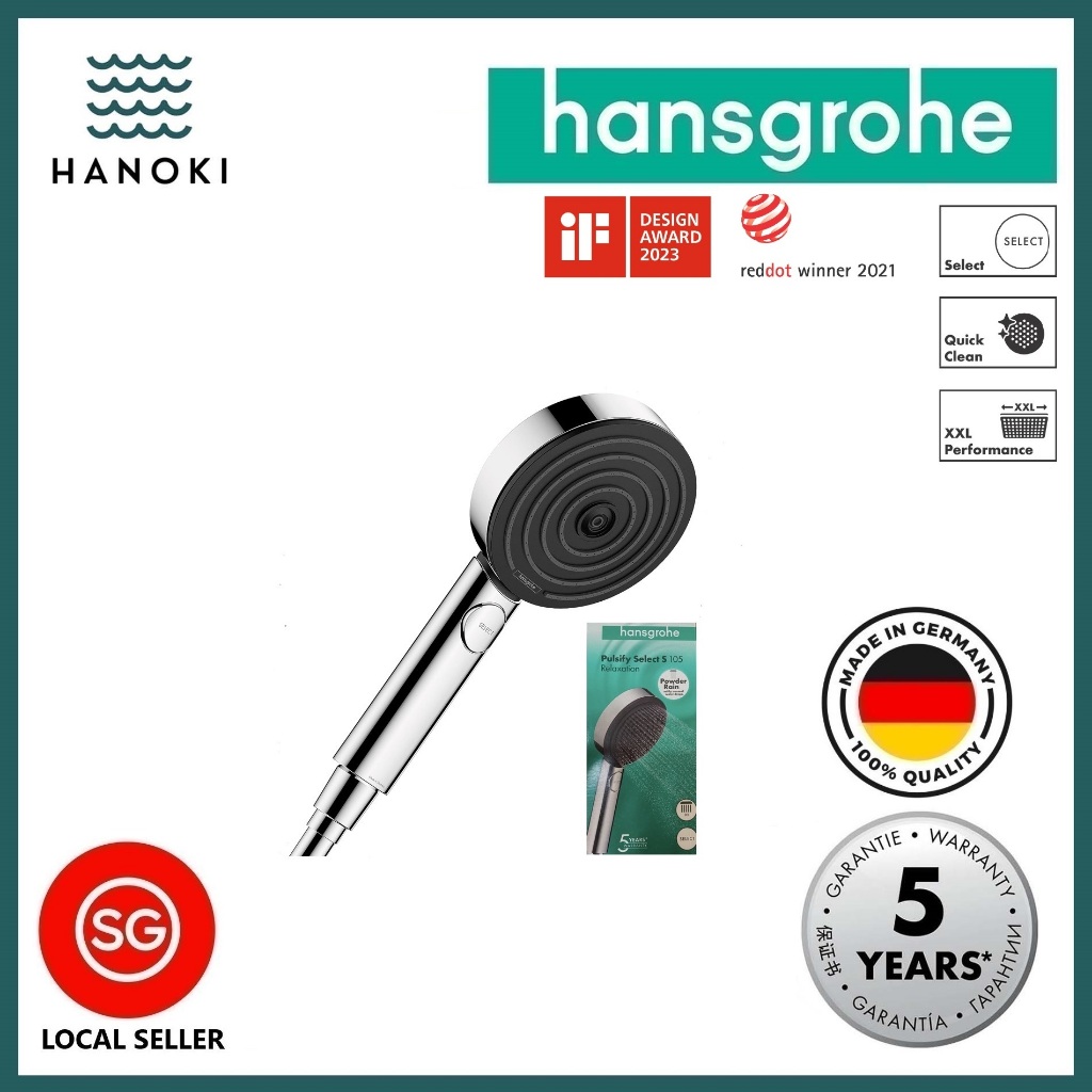 hansgrohe Pulsify Select 105 3jet w Massage Spray Hand Rain Shower Head