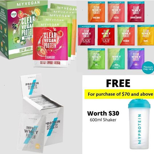 *Tester Pack* MyProtein Impact Whey Protein/ Fruit Juice Protein/Clear