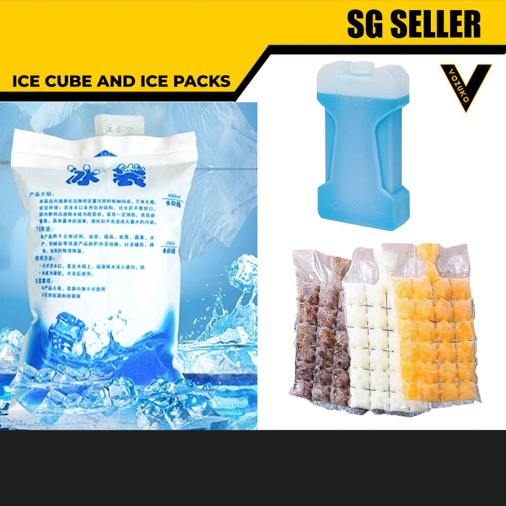 DISPOSABLE ICE PACK AND ICE CUBE PERFECT FOR cooler box CAMPING fishing