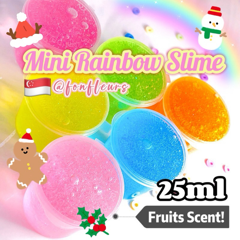 SLIME 8 Oz. Clear Holographic Rainbow Glitter – Scented, Big Batch, Ships Free