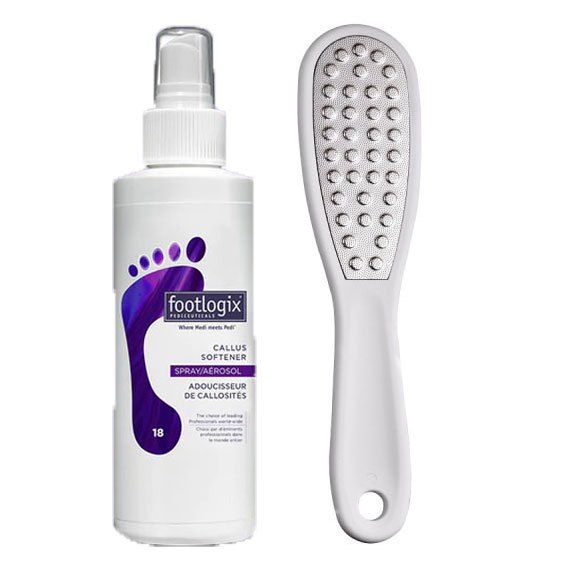 Footlogix Callus Softener Spray 100ml and Double Sided Foot File