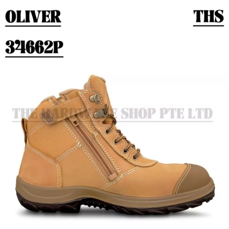 OLIVER Wheat Zip Sided Ankle Boot -（34662P） | Shopee Singapore