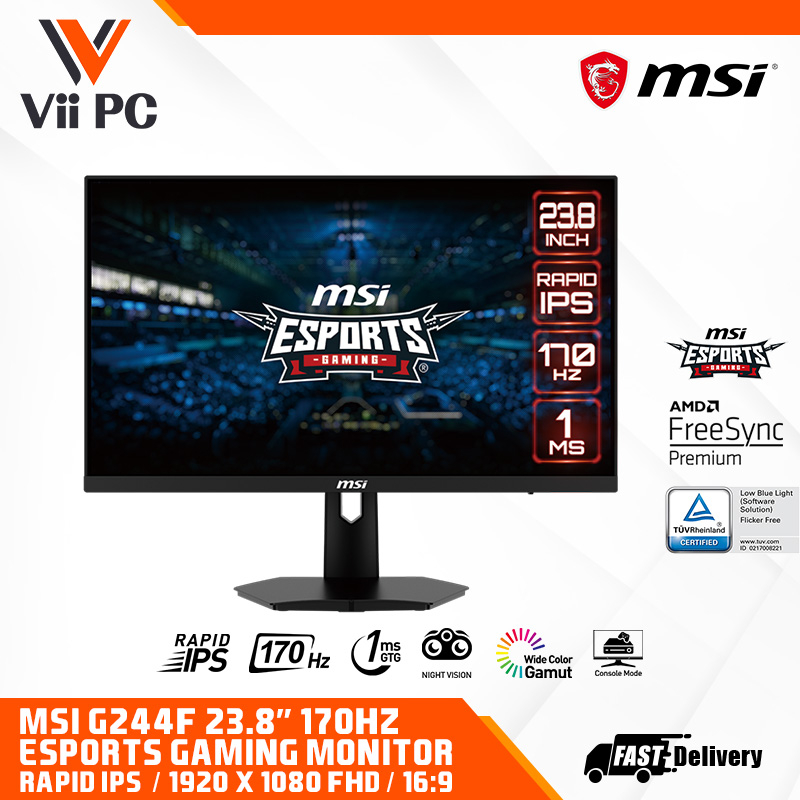 MSI G244F IPS 170HZ 1MS FHD FLAT AMD FreeSync Premium™ Technology 24 ...