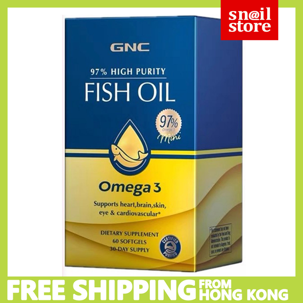 GNC Fish oil 97 Mini Omega 3 (60 Softgels) (EXP 2025) 鉑金裝 97高純