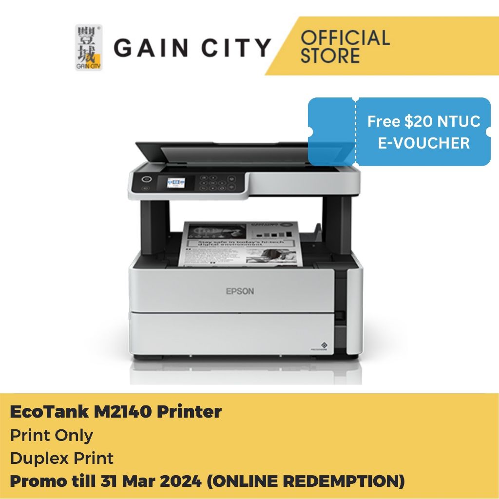 Epson A4 Ecotank Monochrome Printer M2140 | Print | Scan | Copy ...